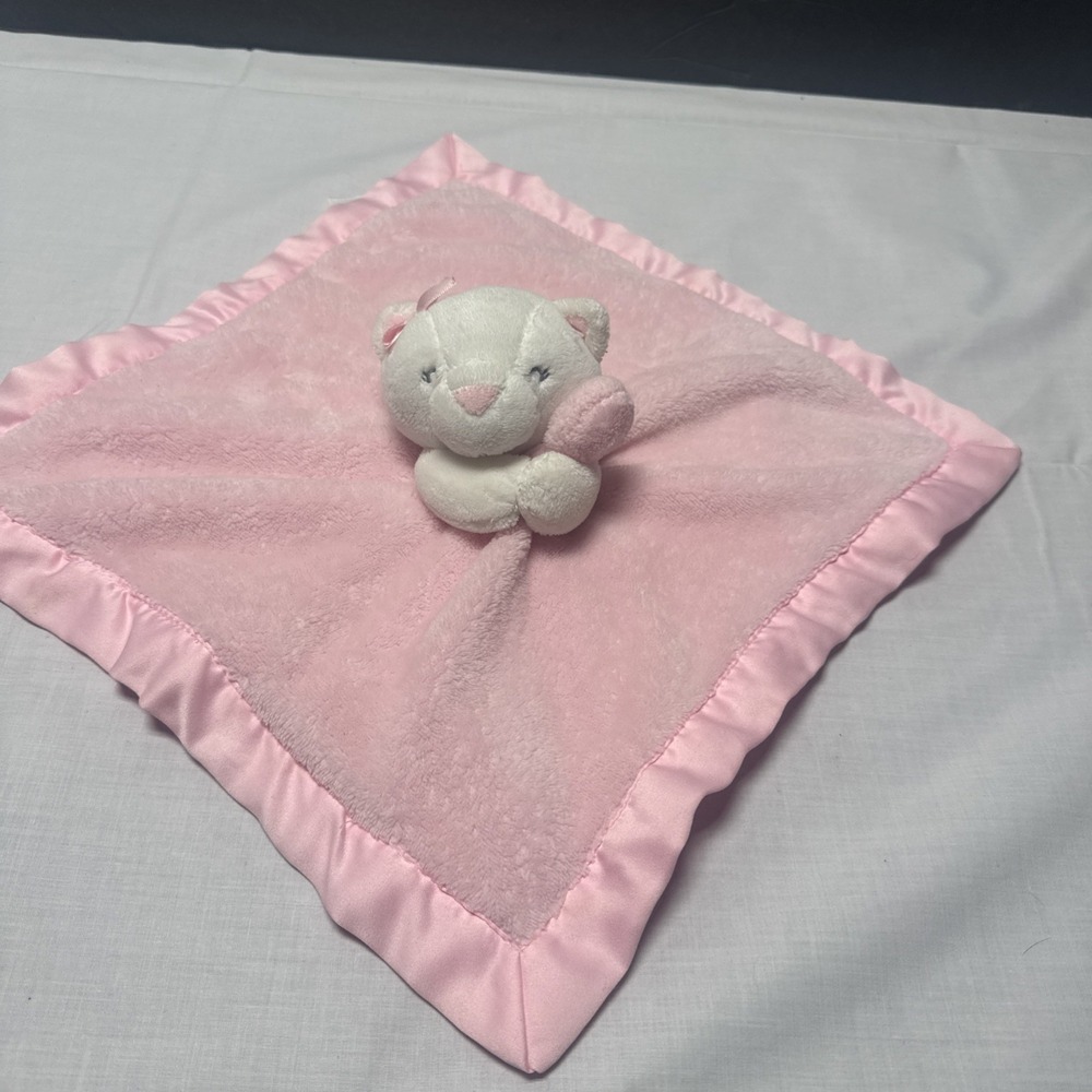 Carters Baby Girl Lovey Pink Kitty Cat Security Blanket